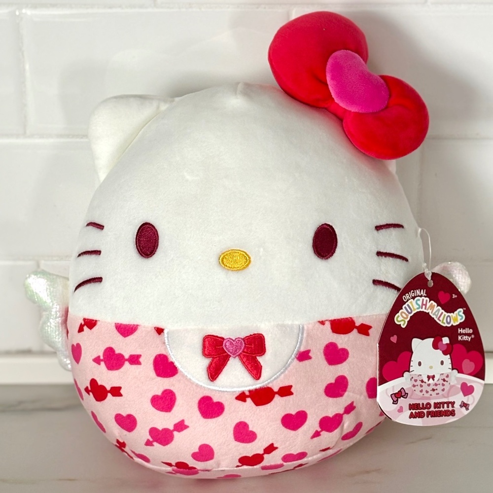 HELLO KITTY SQUISHMALLOWS 8” Red Pink Plush Stuffed Animal 2025  Hearts NWT